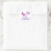 Sticker Rond 50 Et Fabuleux Anniversaire (Sac)