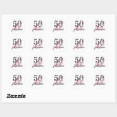 Sticker Rond 50 et fabuleux Custom (Feuille)