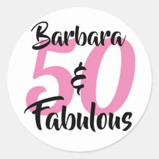 Sticker Rond 50 et fabuleux fête d'anniversaire personnalisée