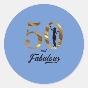 Sticker Rond 50 et Fabulous Classy Lady