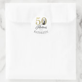 Sticker Rond 50 et Fabulous Gold Custom Name (Sac)