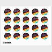 Sticker Rond 50 et Fabulous Rainbow 50th Birthday Party (Feuille)