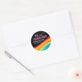 Sticker Rond 50 et Fabulous Rainbow 50th Birthday Party (Enveloppe)