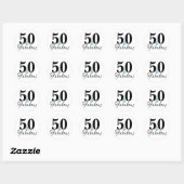 Sticker Rond 50 et une typographie fabuleuse 50e anniversaire (Feuille)