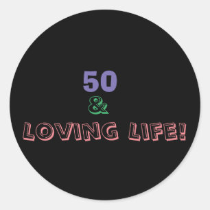 Sticker Rond 50 et vie amoureuse