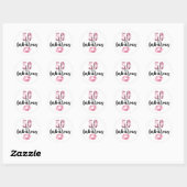 Sticker Rond 50 Fabuleux Anniversaire Fille Parkle Moderne (Feuille)