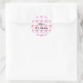 Sticker Rond 50 & Fabuleux Anniversaire Starfish Motif rose 202 (Sac)