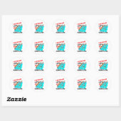 Sticker Rond 50 mètres à la fois (Feuille)