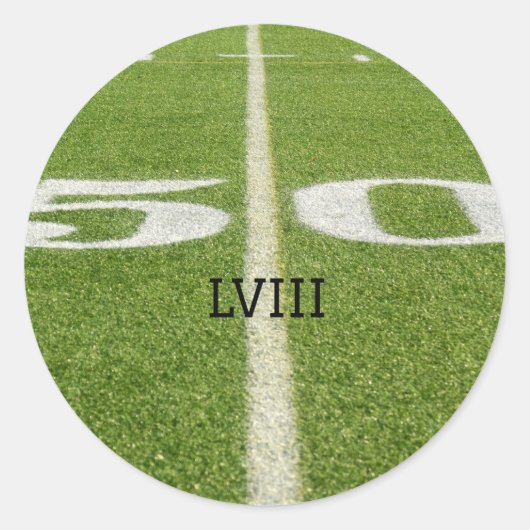 Sticker Rond 50 Yard Line Football Field (Devant)