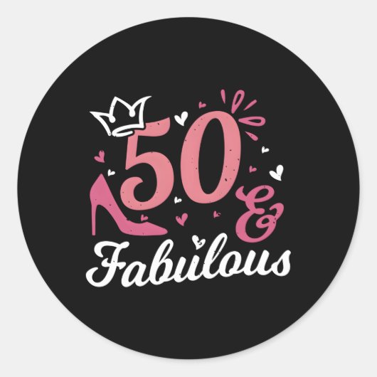 Sticker Rond 50E 50 Et Fabuleux (Devant)