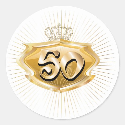 Sticker Rond 50e anniversaire (Devant)