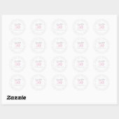Sticker Rond 50e anniversaire 50 et fabuleux Modern Pink (Feuille)