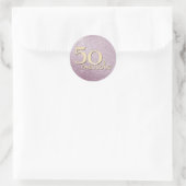 Sticker Rond 50e anniversaire 50 et Fabulous Silver Gold Partie (Sac)