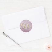 Sticker Rond 50e anniversaire 50 et Fabulous Silver Gold Partie (Enveloppe)