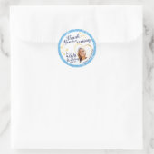Sticker Rond 50e anniversaire Blue Winter Favor Merci (Sac)