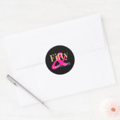 Sticker Rond 50e anniversaire Cinquante et fabuleux Black Gold  (Enveloppe)