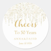 Sticker Rond 50e anniversaire de mariage (Devant)