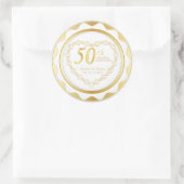 Sticker Rond 50e anniversaire de Mariage d'or (Sac)