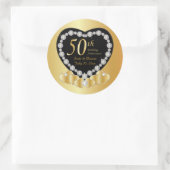 Sticker Rond 50e anniversaire de Mariage d'or (Sac)