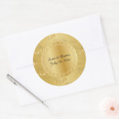 Sticker Rond 50e anniversaire de Mariage d'or (Enveloppe)