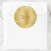 Sticker Rond 50e anniversaire de Mariage d'or (Sac)