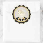 Sticker Rond 50e anniversaire de Mariage d'or (Sac)