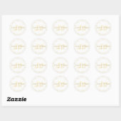 Sticker Rond 50e anniversaire de Mariage Gold Dust Confetti (Feuille)
