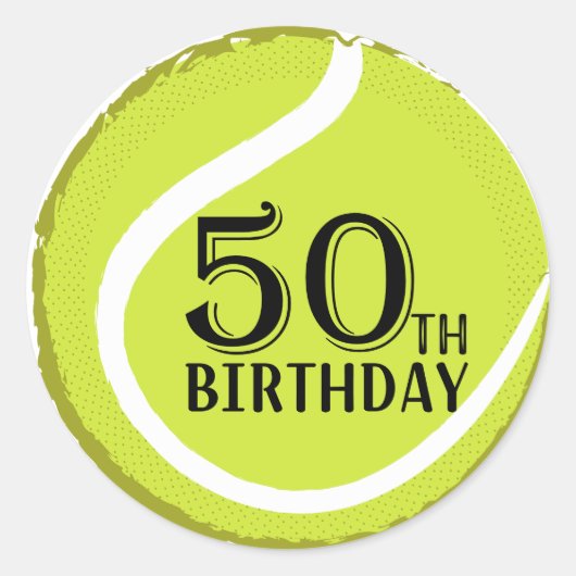 Sticker Rond 50e anniversaire de tennis (Devant)