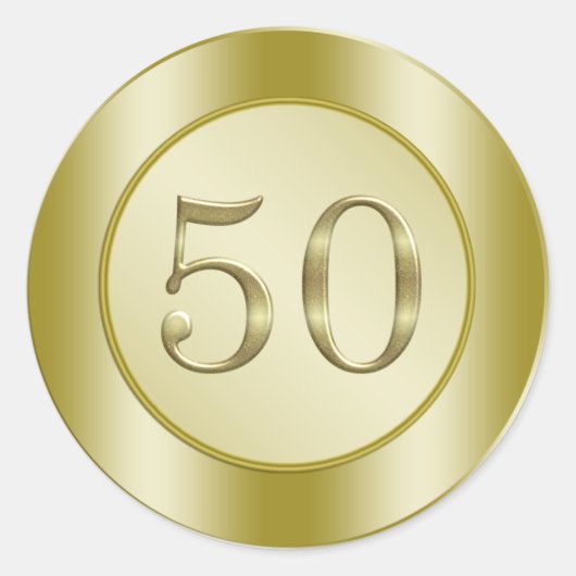 Sticker Rond 50e anniversaire d'or (Devant)