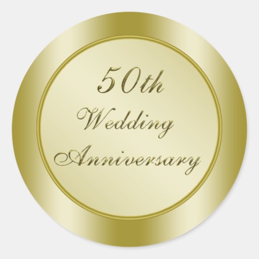 Sticker Rond 50e anniversaire du Mariage (Devant)