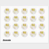 Sticker Rond 50e anniversaire du Mariage Baloons DCSA48 (Feuille)