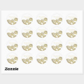 Sticker Rond 50e anniversaire du Mariage Feuille d'or (Feuille)