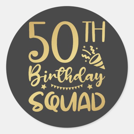 Sticker Rond 50e Anniversaire Escouade 50 (Devant)