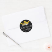 Sticker Rond 50e anniversaire La Reine a 50 ans ! (Enveloppe)