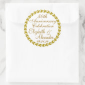 Sticker Rond 50e anniversaire Mariage-or (Sac)