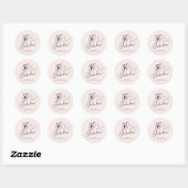Sticker Rond 50e anniversaire rose (Feuille)