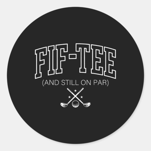 Sticker Rond 50e Anniversaire Vidéo Et Toujours Sur Par Golf 50 (Devant)