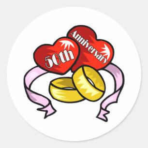 Sticker Rond 50e anniversaire w
