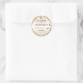 Sticker Rond 50ème anniversaire de la Parties scintillant d'or (Sac)