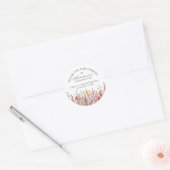 Sticker Rond 50th Birthday August Birth Flower Custom Favor (Enveloppe)