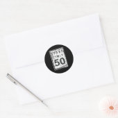 Sticker Rond 50th Birthday Funny Ngy Speed Limit Sign  (Enveloppe)