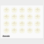 Sticker Rond 50th Golden Wedding Anniversary (Feuille)
