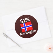 Sticker Rond 51 % norvégien (Enveloppe)