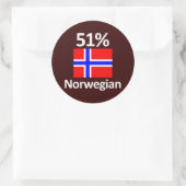 Sticker Rond 51 % norvégien (Sac)