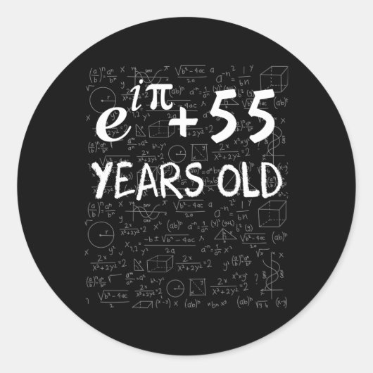 Sticker Rond 54E Identité Du Geek De Maths 54 Euler (Devant)