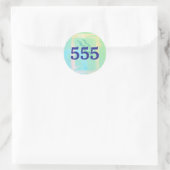 Sticker Rond 555 Affirmation de transformation du numéro d'ange (Sac)