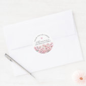 Sticker Rond 55th Birthday January Birth Flower Custom Favor (Enveloppe)