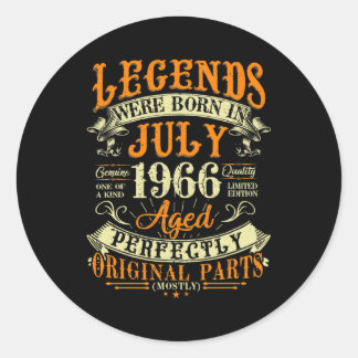Sticker Rond 56e anniversaire Cadeau 56 ans légendes nées dans