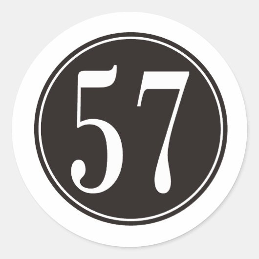 Sticker Rond #57 Cercle noir (Devant)