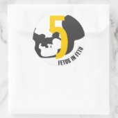 Sticker Rond 5 ans (Sac)